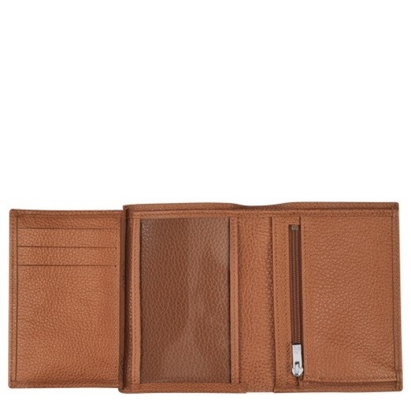 Caramel Longchamp Le Foulonné Wallet | SN-LCMP49219