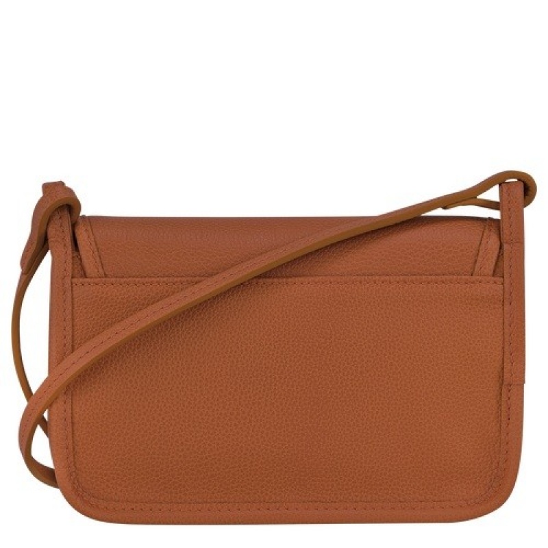 Caramel Longchamp Le Foulonné Wallet On Chain | SN-LCMP47845