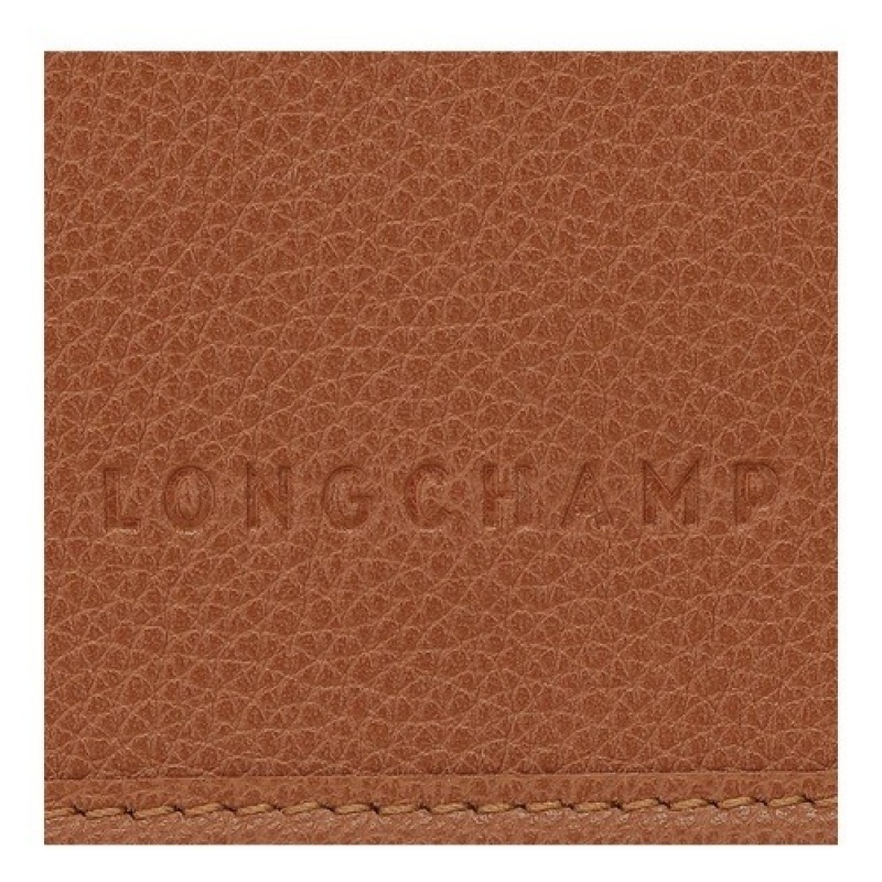 Caramel Longchamp Le Foulonné Wallet On Chain | SN-LCMP47845