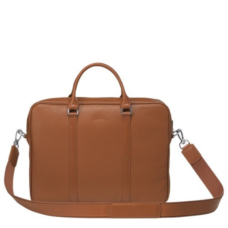 Caramel Longchamp Le Foulonné Xs Briefcase | SN-LCMP49050