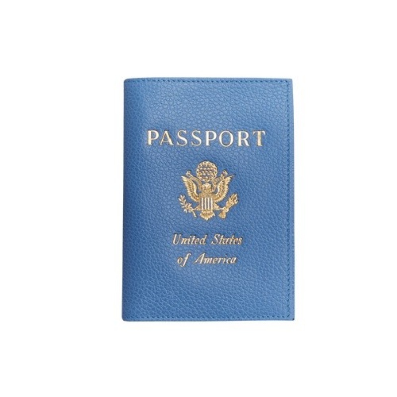 Cloud Blue Longchamp Le Foulonné Passport Cover | SN-LCMP48579