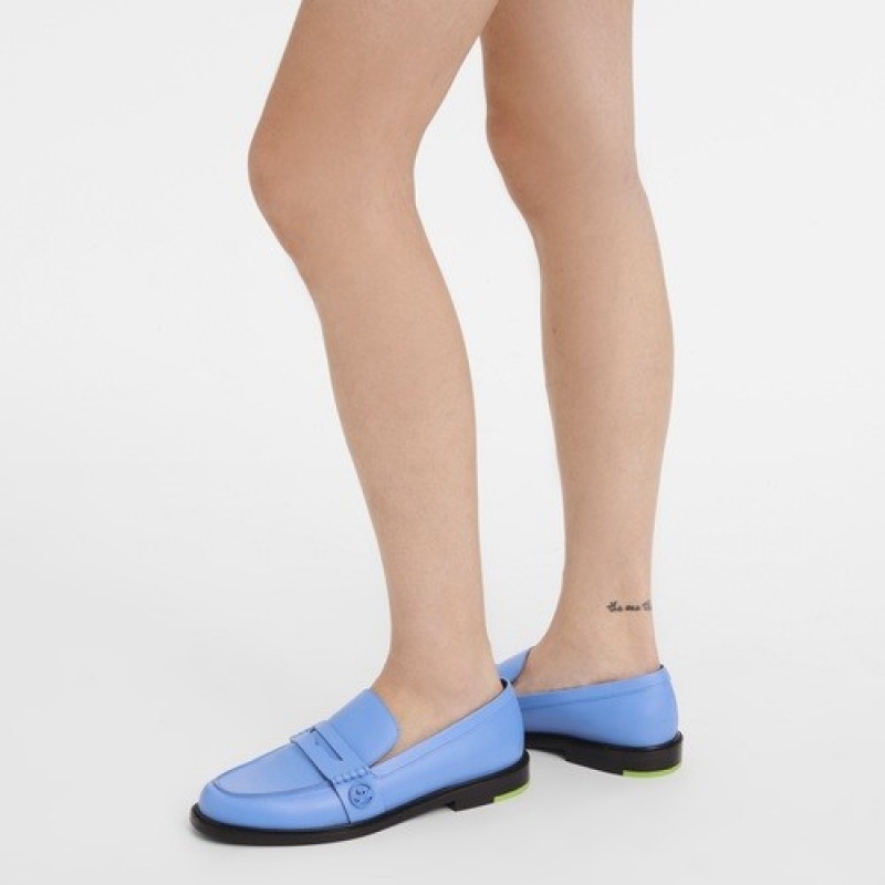 Cobalt Longchamp Box-trot Loafer | SN-LCMP48809