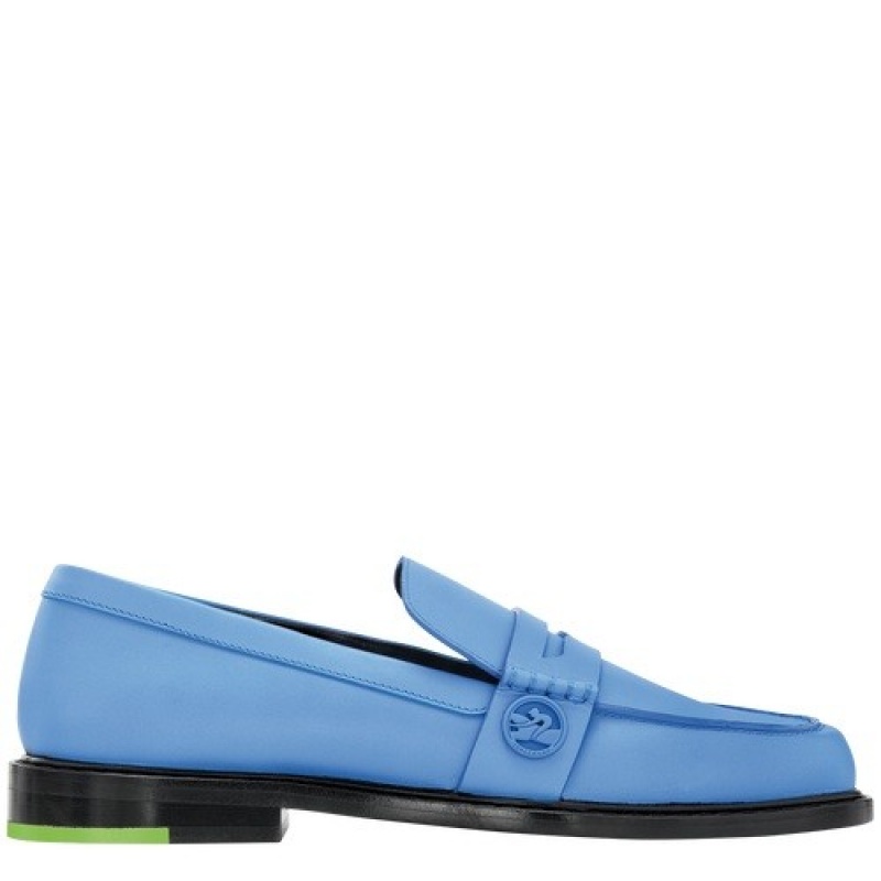 Cobalt Longchamp Box-trot Loafer | SN-LCMP48809