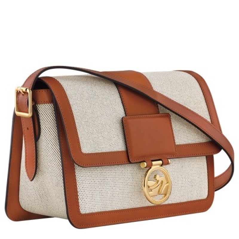 Cognac Longchamp Box-trot M Crossbody Bag | SN-LCMP47851