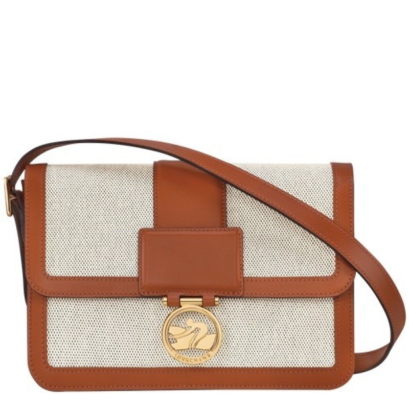 Cognac Longchamp Box-trot M Crossbody Bag | SN-LCMP47851