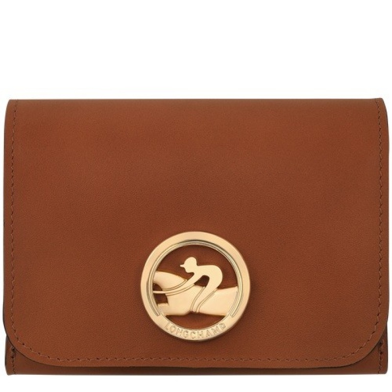 Cognac Longchamp Box-trot Wallet | SN-LCMP48256