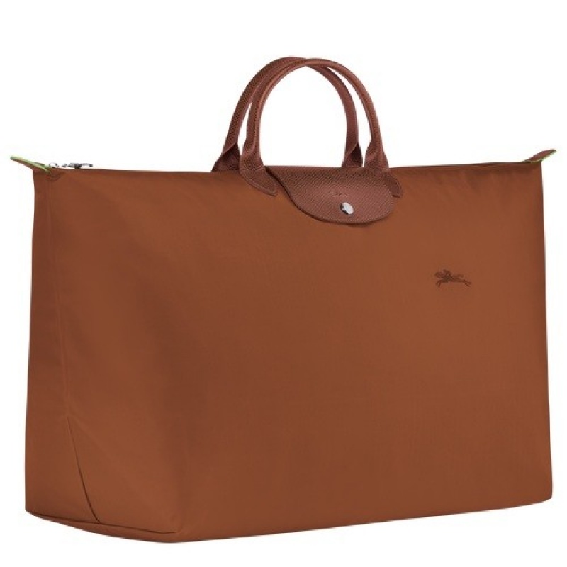 Cognac Longchamp Le Pliage Green M Travel Bag | SN-LCMP49306