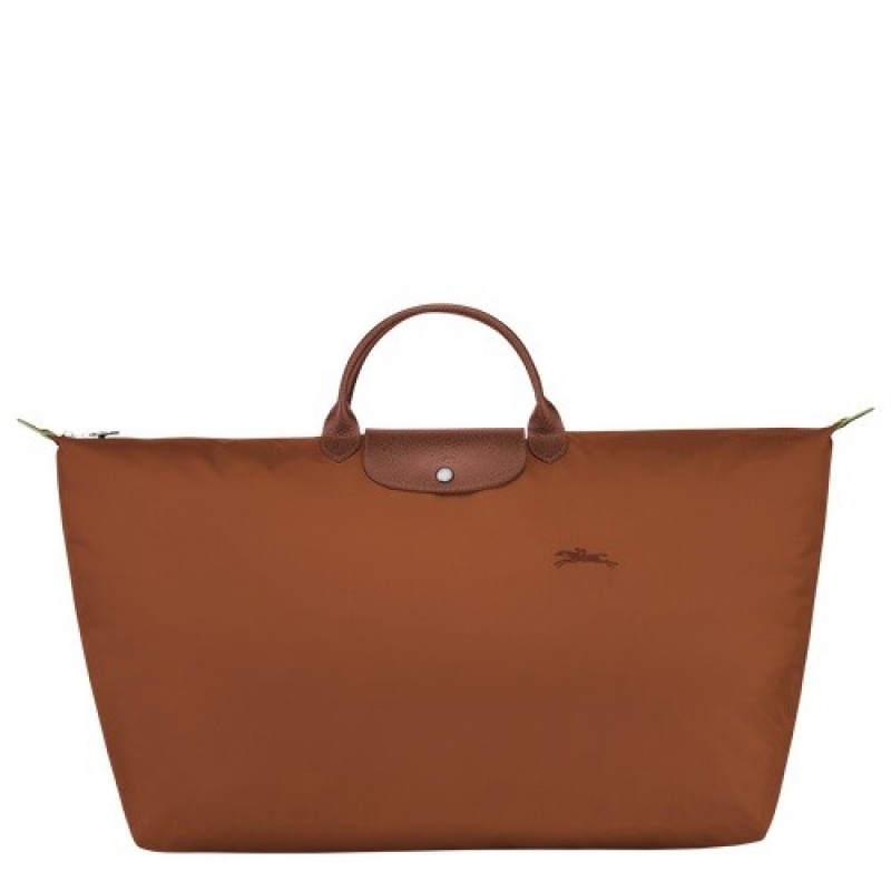 Cognac Longchamp Le Pliage Green M Travel Bag | SN-LCMP49306