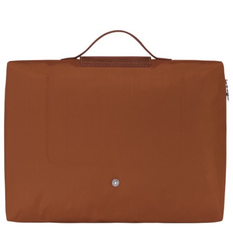 Cognac Longchamp Le Pliage Green S Briefcase | SN-LCMP49020