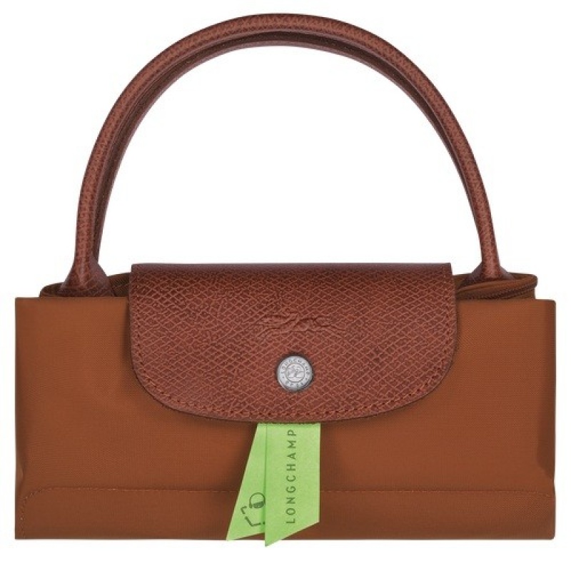 Cognac Longchamp Le Pliage Green S Handbag | SN-LCMP47722