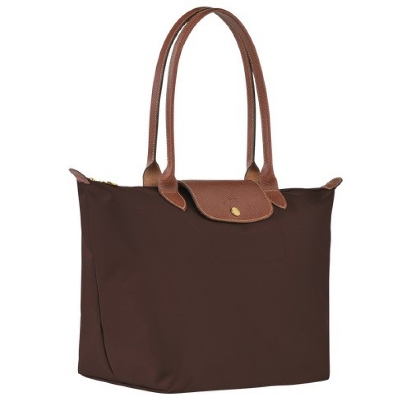 Ebony Longchamp Le Pliage Original L Tote Bag | SN-LCMP48047