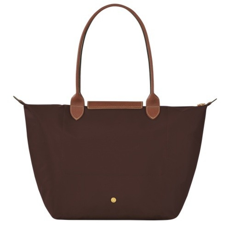 Ebony Longchamp Le Pliage Original L Tote Bag | SN-LCMP48047