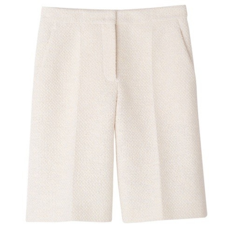 Ecru Longchamp Bermuda Shorts | SN-LCMP48770