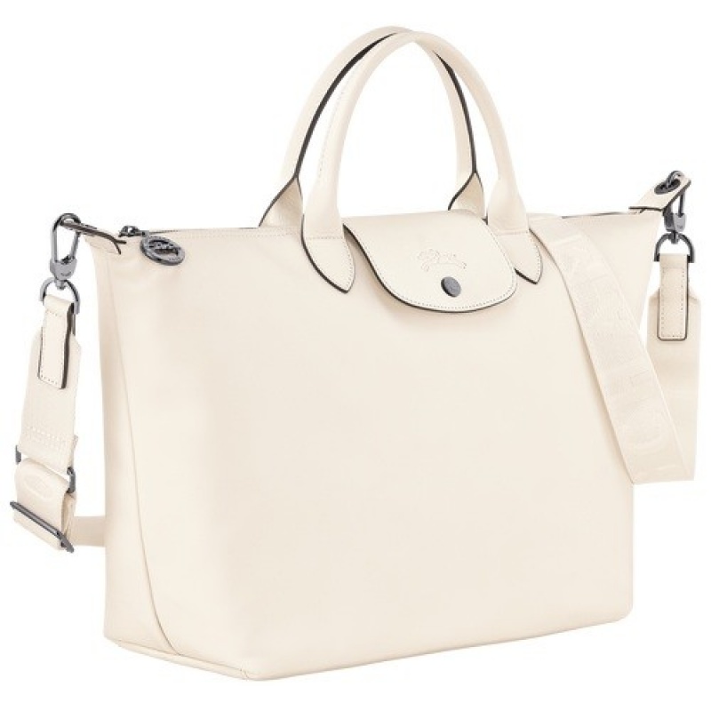 Ecru Longchamp Le Pliage Xtra L Handbag | SN-LCMP47686