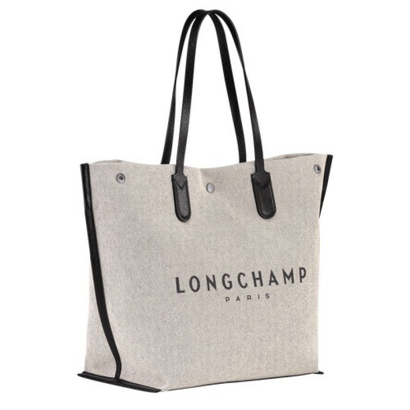 Ecru Longchamp Roseau L Tote Bag | SN-LCMP47962