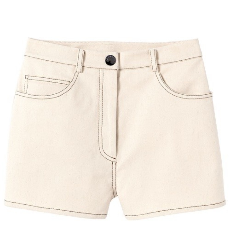 Ecru Longchamp Shorts | SN-LCMP48766