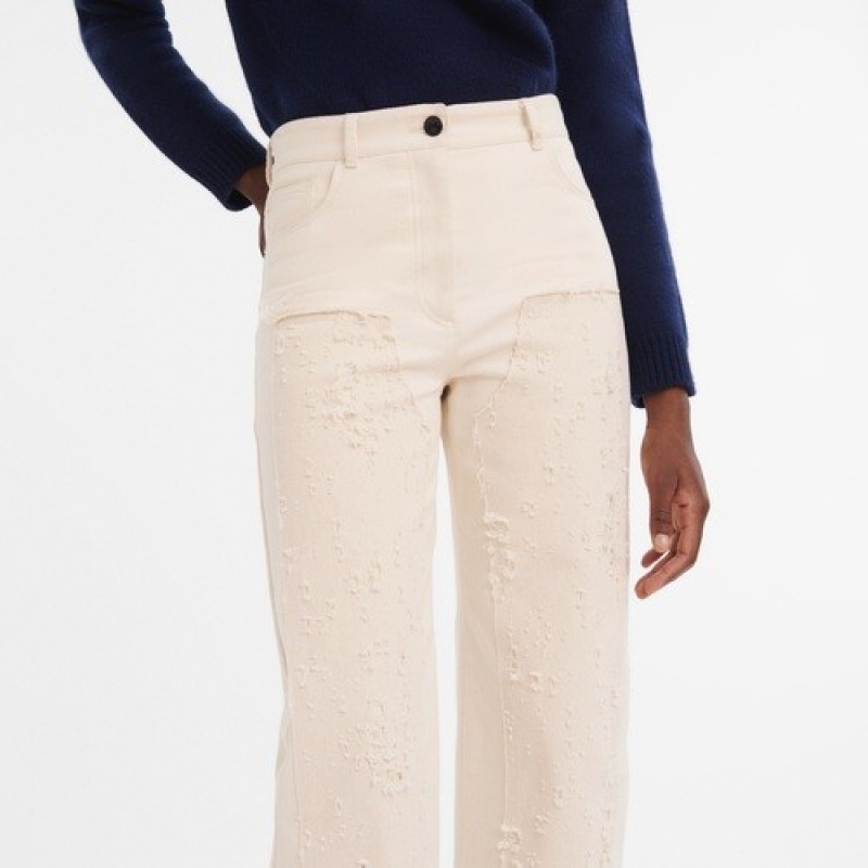 Ecru Longchamp Trousers | SN-LCMP48751