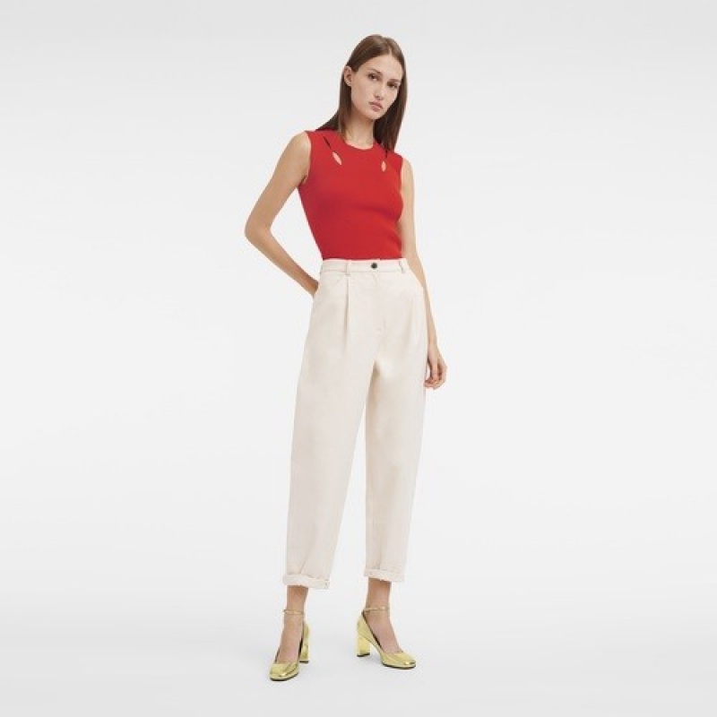 Ecru Longchamp Trousers | SN-LCMP48756