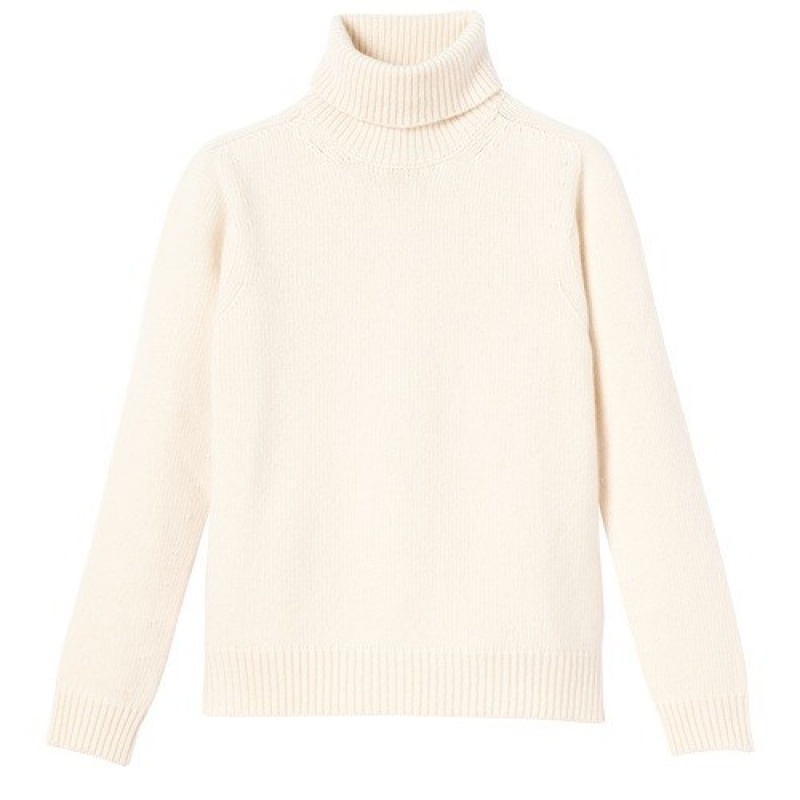 Ecru Longchamp Turtleneck Sweater | SN-LCMP48706