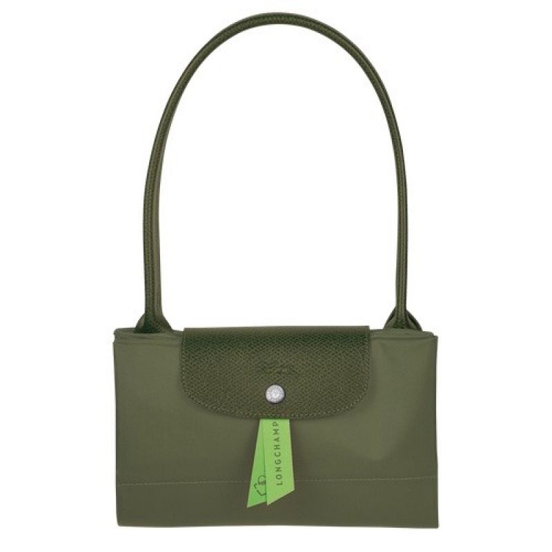 Forest Longchamp Le Pliage Green L Tote Bag | SN-LCMP47976