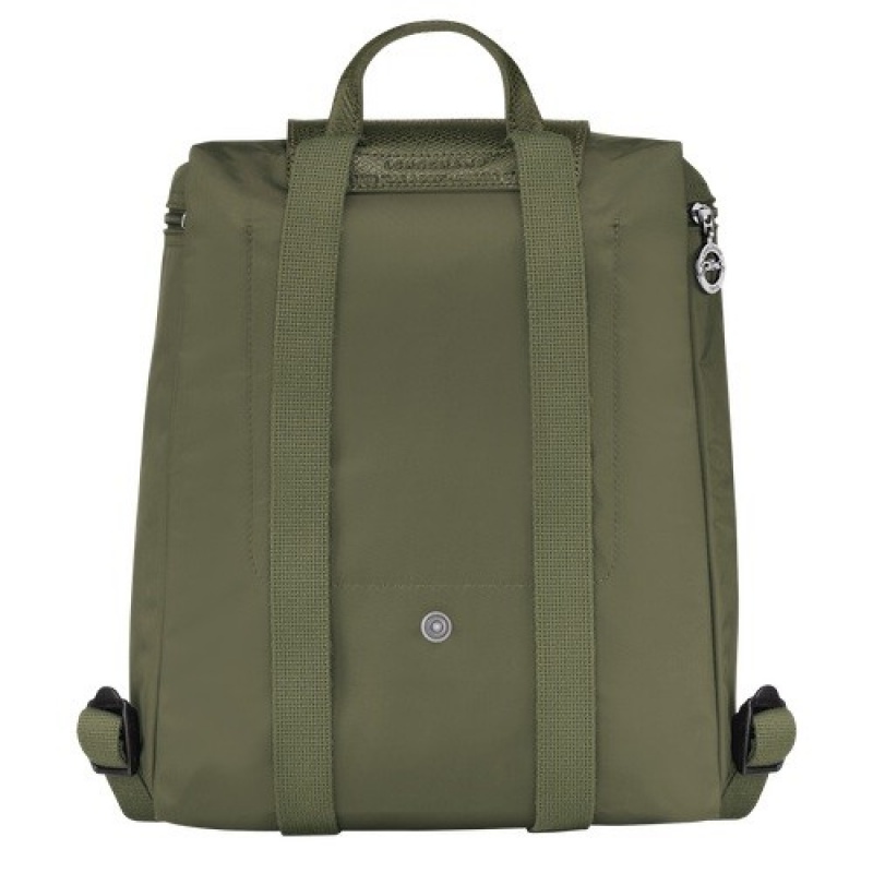 Forest Longchamp Le Pliage Green M Backpack | SN-LCMP49135