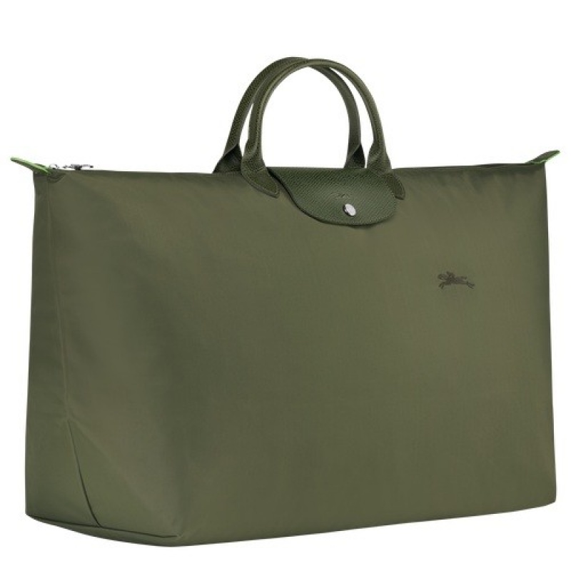 Forest Longchamp Le Pliage Green M Travel Bag | SN-LCMP49322