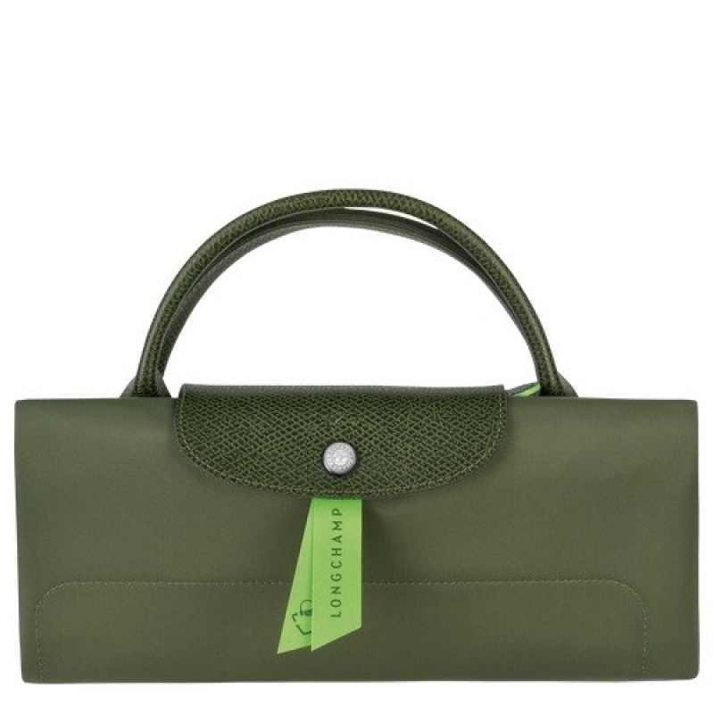 Forest Longchamp Le Pliage Green M Travel Bag | SN-LCMP49322