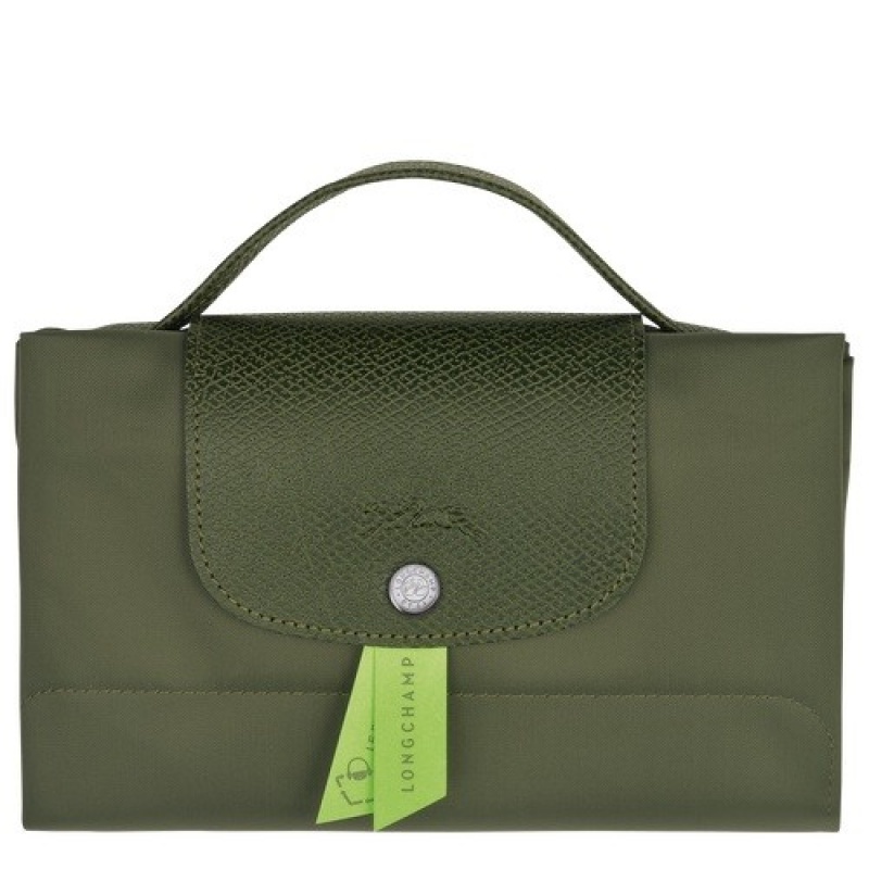 Forest Longchamp Le Pliage Green S Briefcase | SN-LCMP49021