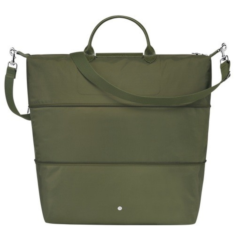 Forest Longchamp Le Pliage Green Travel Bag Expandable | SN-LCMP49330