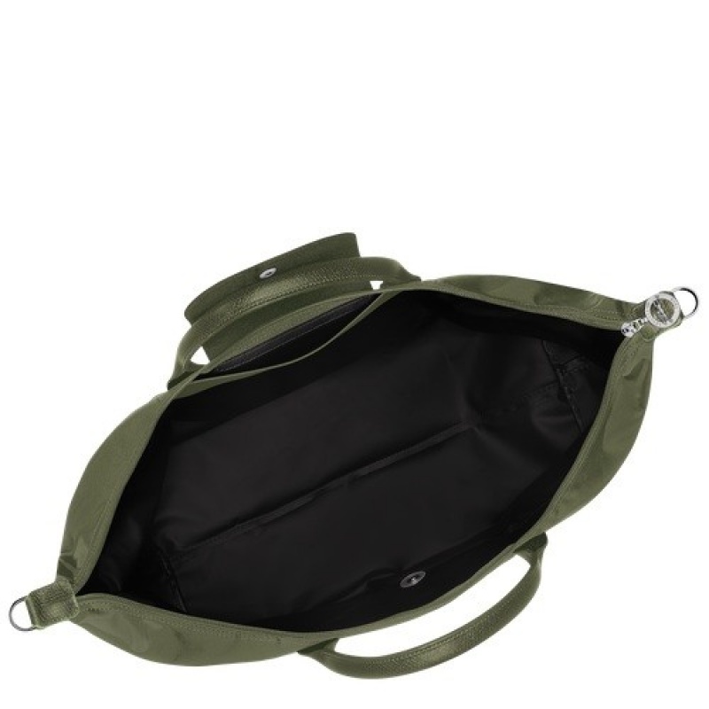 Forest Longchamp Le Pliage Green Travel Bag Expandable | SN-LCMP49330