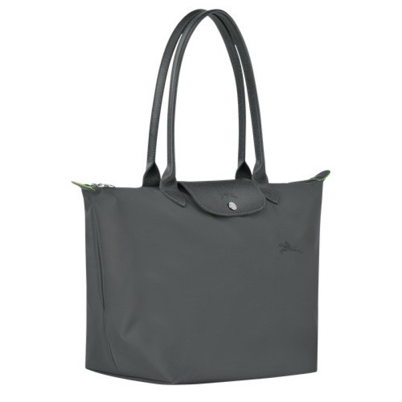 Graphite Longchamp Le Pliage Green L Tote Bag | SN-LCMP47974