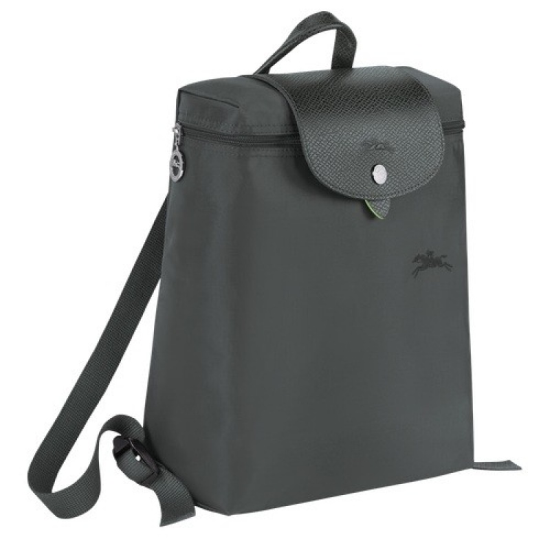 Graphite Longchamp Le Pliage Green M Backpack | SN-LCMP49132