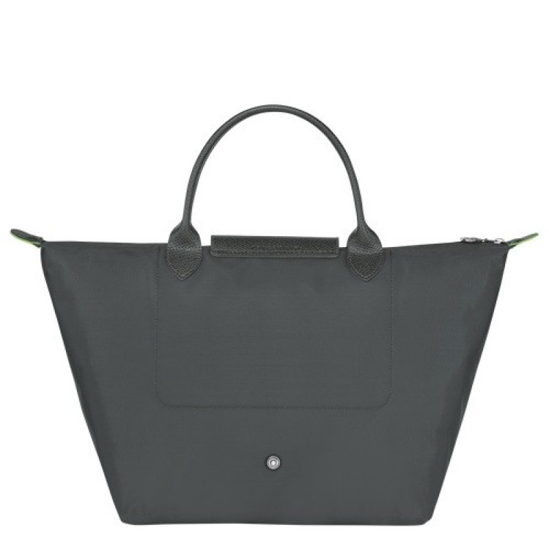 Graphite Longchamp Le Pliage Green M Handbag | SN-LCMP47715