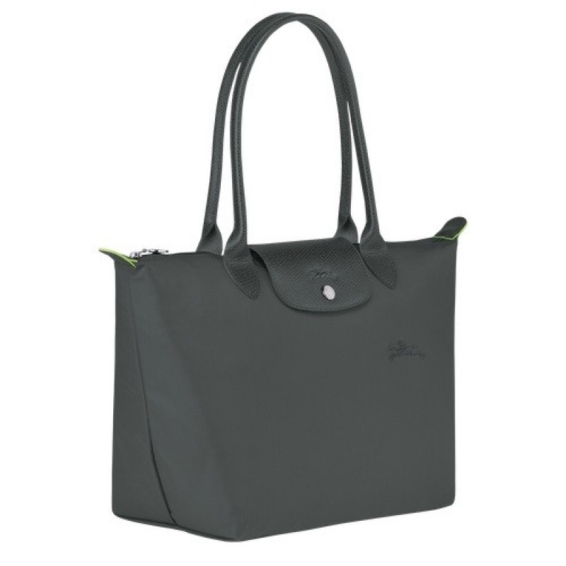 Graphite Longchamp Le Pliage Green M Tote Bag | SN-LCMP47968