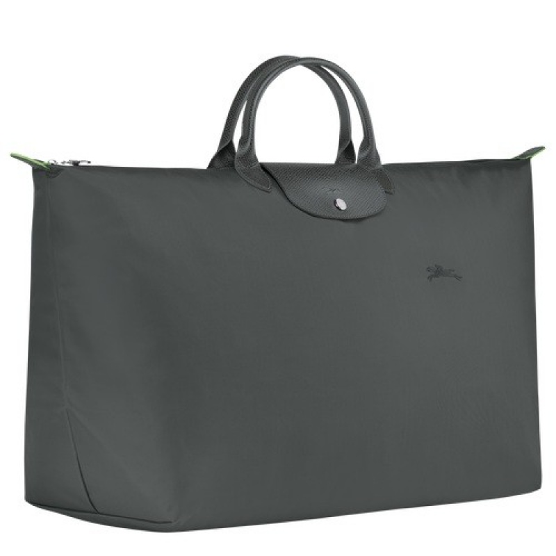 Graphite Longchamp Le Pliage Green M Travel Bag | SN-LCMP49343