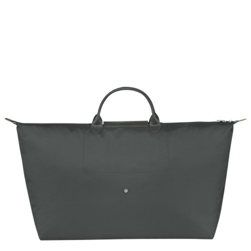 Graphite Longchamp Le Pliage Green M Travel Bag | SN-LCMP49343