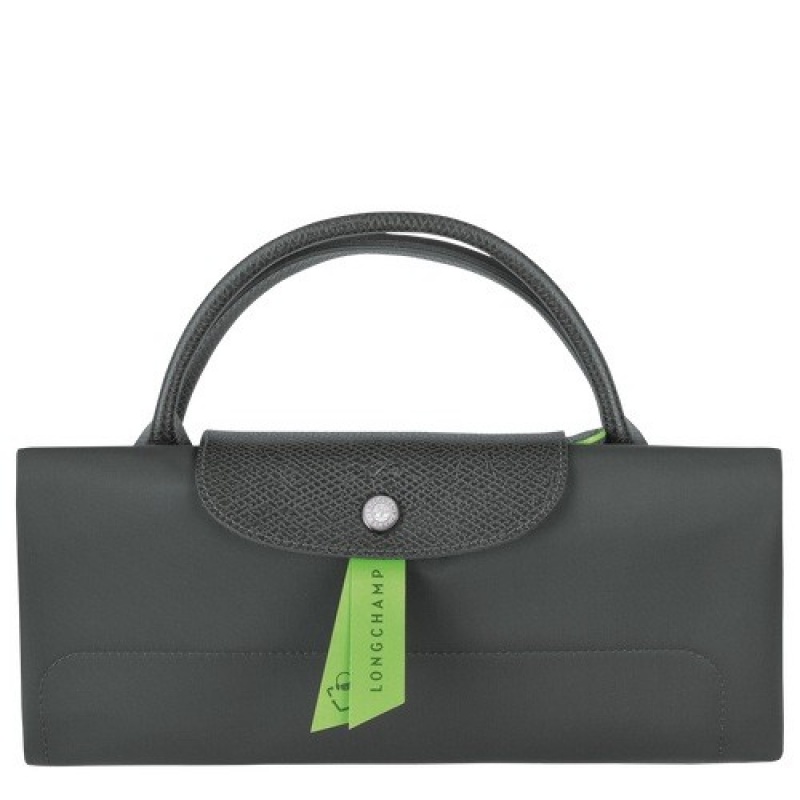 Graphite Longchamp Le Pliage Green M Travel Bag | SN-LCMP49343