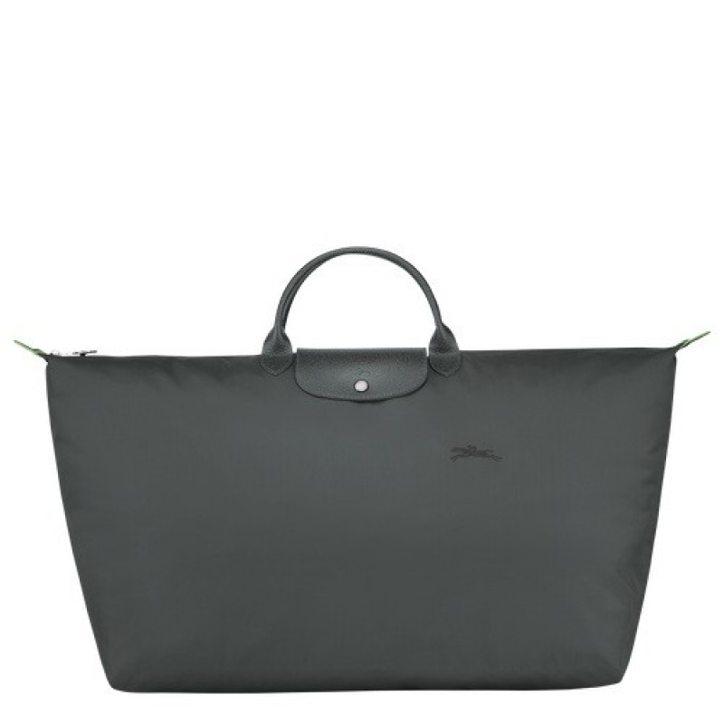 Graphite Longchamp Le Pliage Green M Travel Bag | SN-LCMP49343