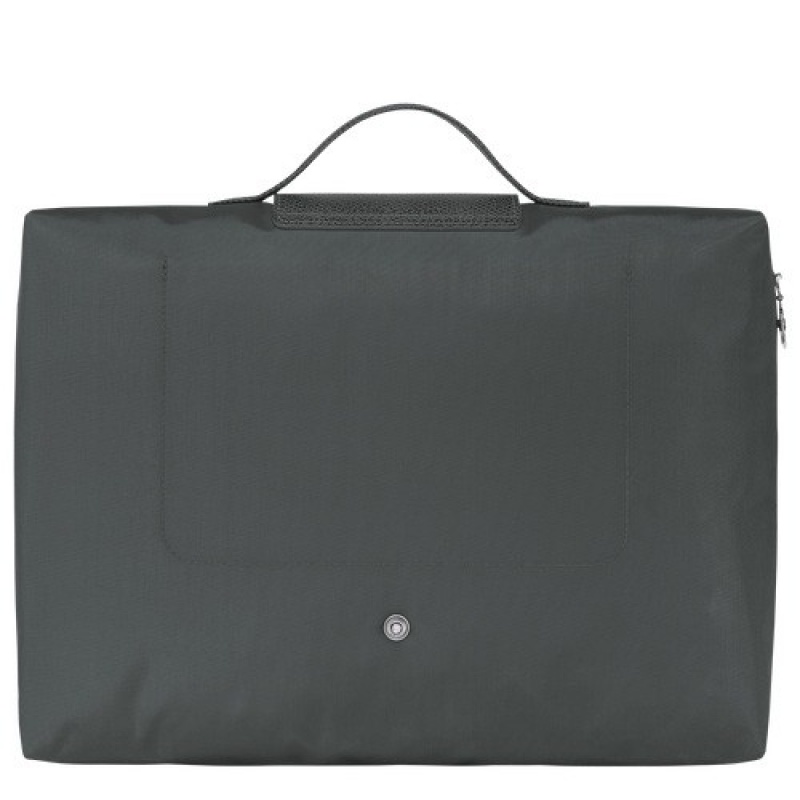 Graphite Longchamp Le Pliage Green S Briefcase | SN-LCMP49019