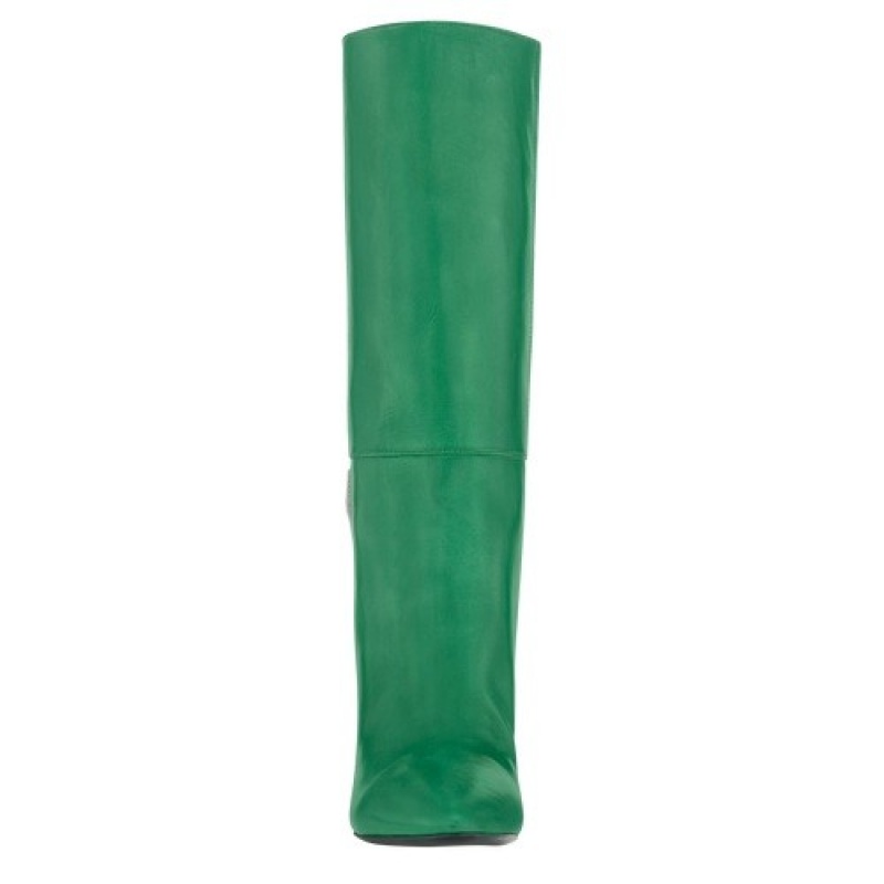 Grass/Green Light Longchamp Roseau Heel Boots | SN-LCMP48803