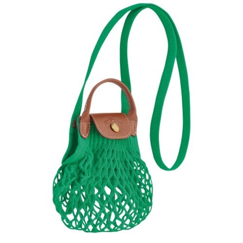 Green Longchamp Le Pliage Filet Xs Mesh Bag | SN-LCMP47881