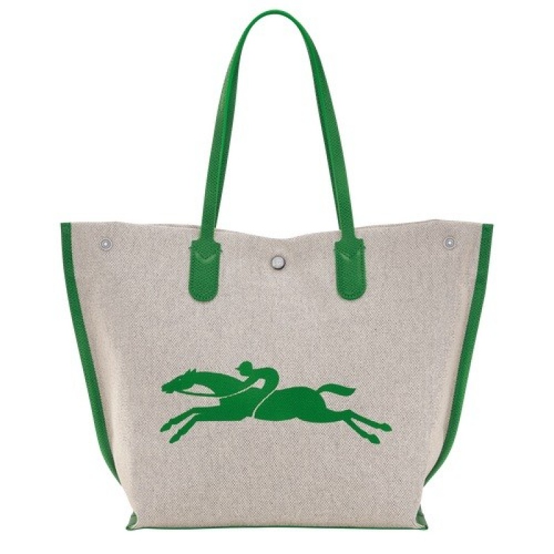 Green Longchamp Roseau L Tote Bag | SN-LCMP48023