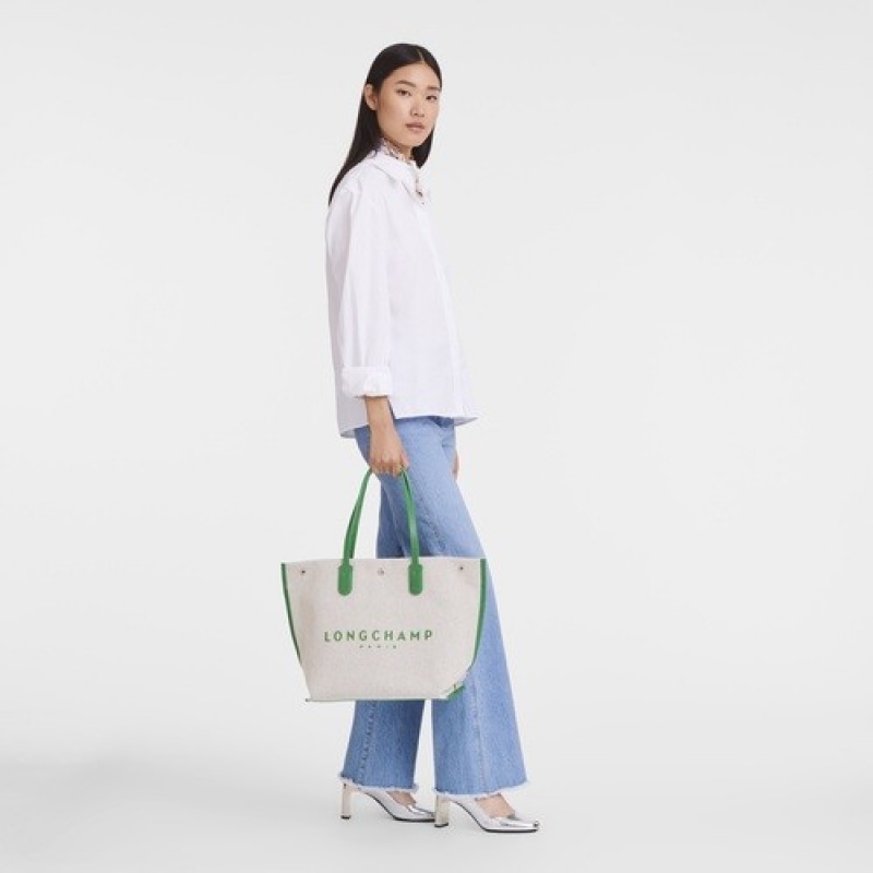 Green Longchamp Roseau L Tote Bag | SN-LCMP48023