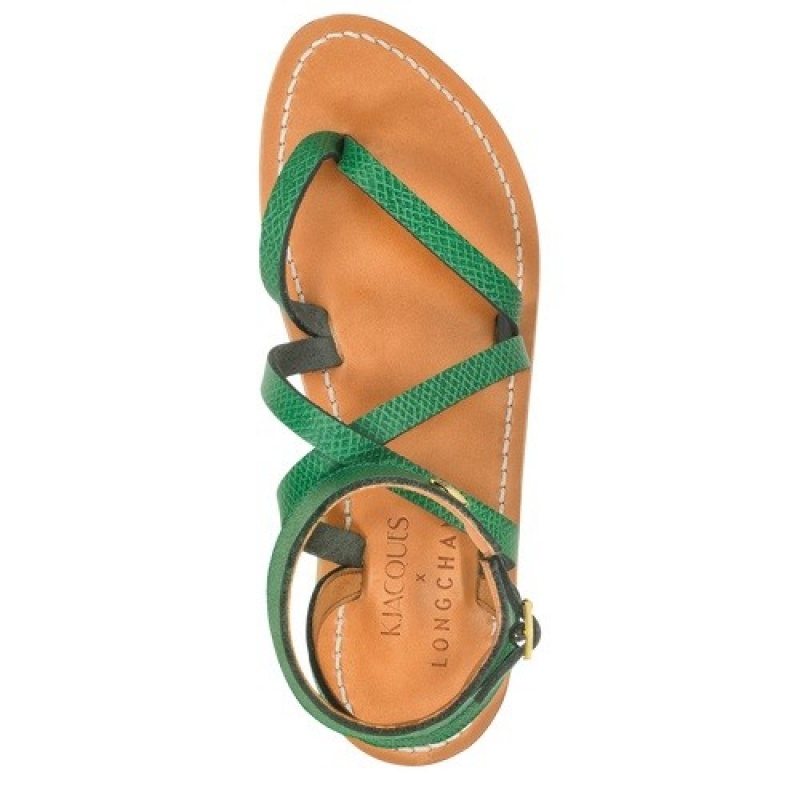 Green Longchamp X K.Jacques Sandals | SN-LCMP48833