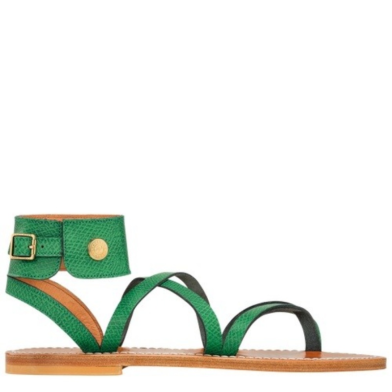 Green Longchamp X K.Jacques Sandals | SN-LCMP48833