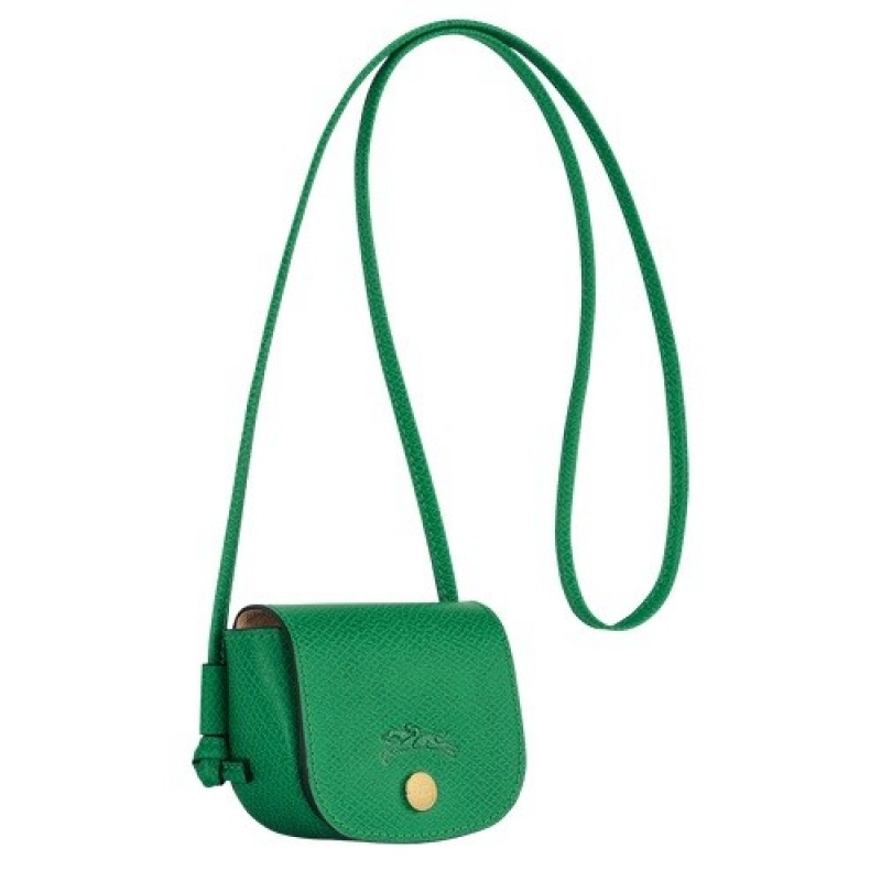 Green Longchamp éPure Coin Purse With Leather Lace | SN-LCMP48361