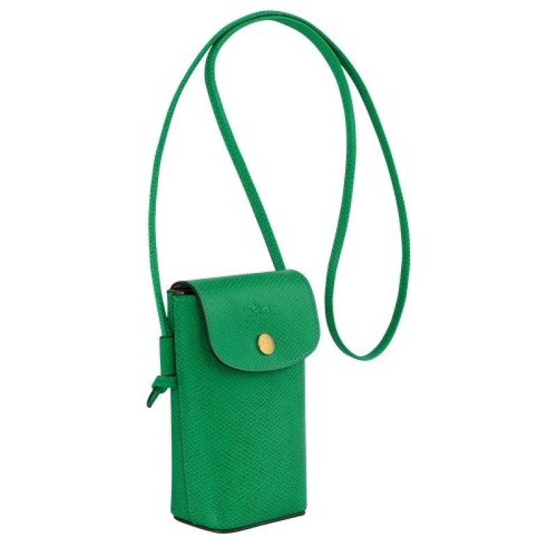 Green Longchamp éPure Phone Case With Leather Lace | SN-LCMP48226