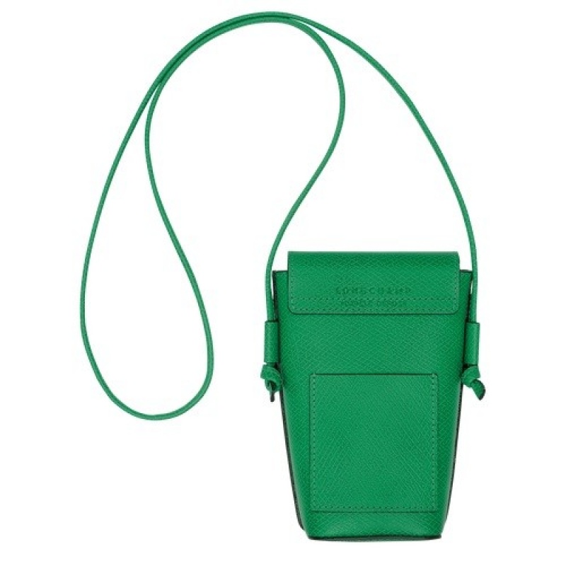 Green Longchamp éPure Phone Case With Leather Lace | SN-LCMP48226