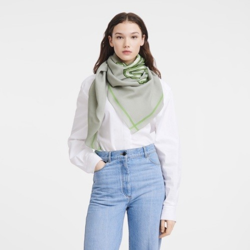 Grey Longchamp Le Pliage University Scarf | SN-LCMP48918