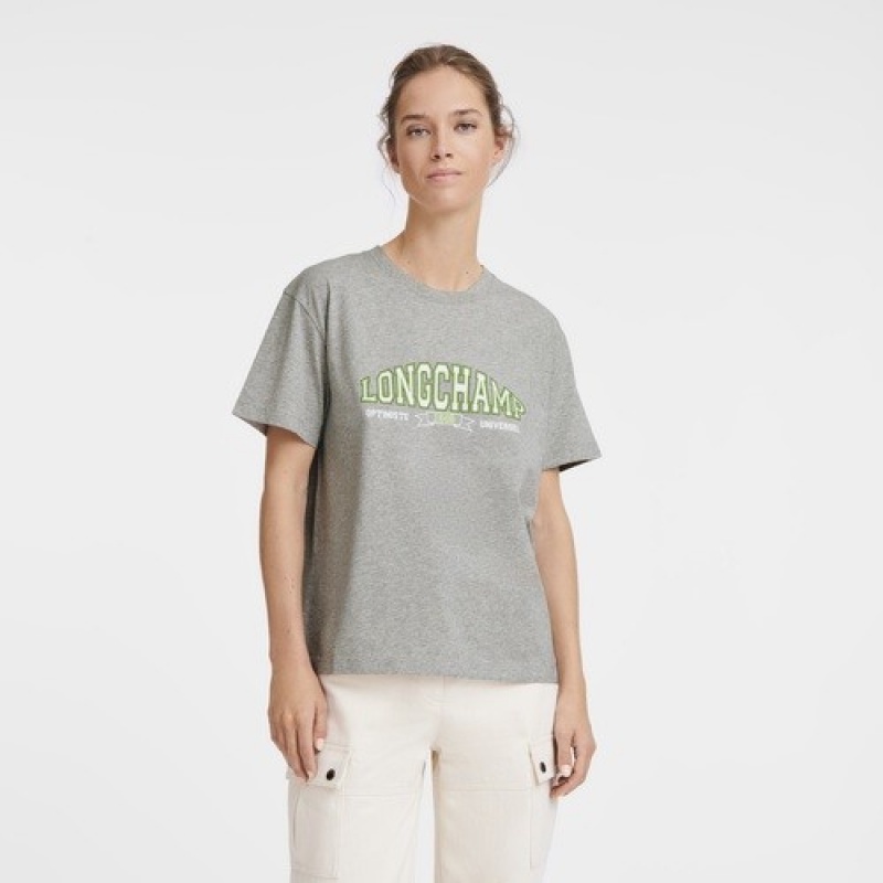 Grey Longchamp T-shirt | SN-LCMP48713